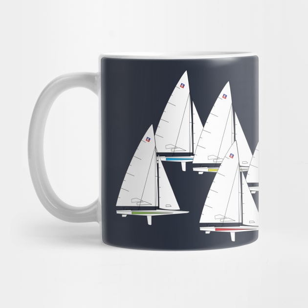 E Scow Sailboats Racing by CHBB